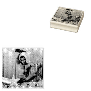 Carimbo De Borracha EscorregadioJoe estrelas douradas prateadas luzes 