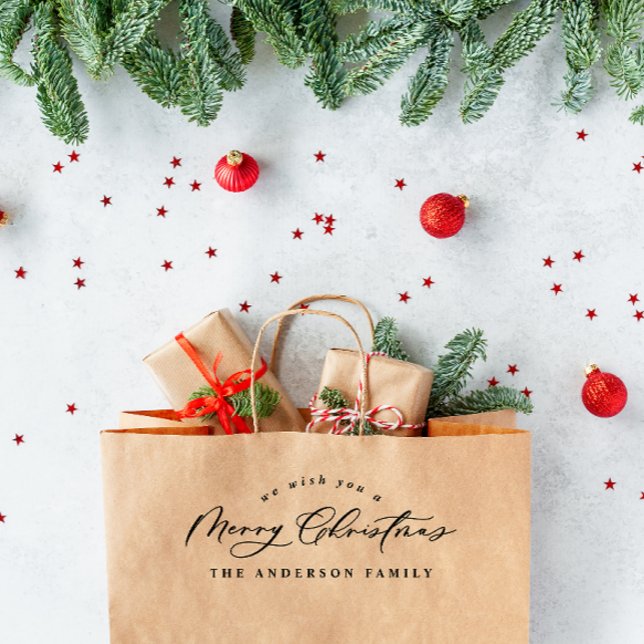 Carimbo De Borracha Escrita mínima elegante e elegante de Natal (Criador carregado)