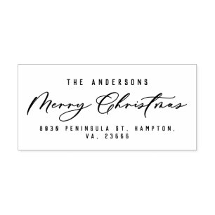 Carimbo De Borracha Escrita mínima elegante e moderna de Natal única