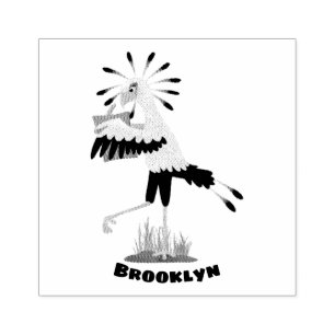 Carimbo De Borracha Escrivado, secretário de pássaros escrevendo carto