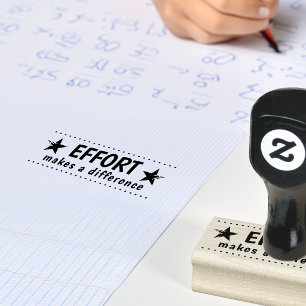 Carimbo De Borracha Esforço Faz A Diferença Professor Personalizado