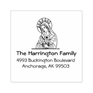 Carimbo De Borracha Espírito Santo Abençoada Virgem Maria Endereço de 