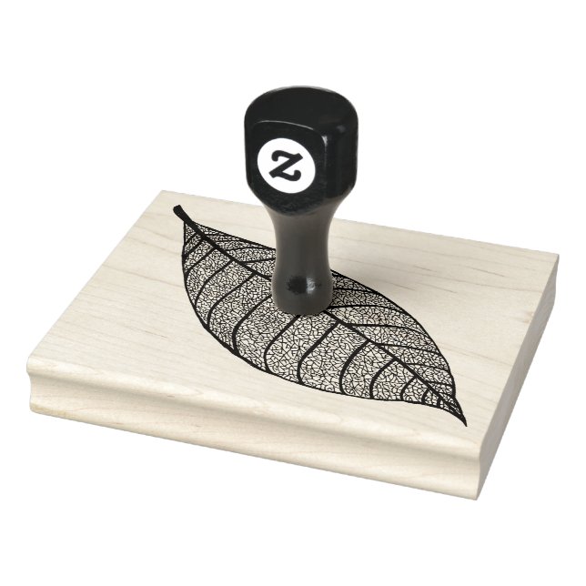 Carimbo De Borracha Esqueleto de Folha (Carimbo)