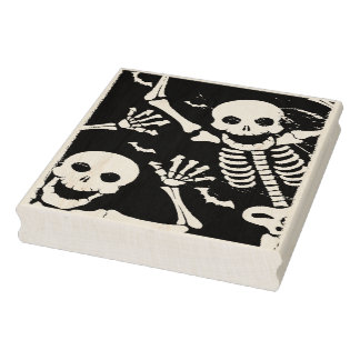 Carimbo De Borracha Esqueletos - fazer de cartão Halloween