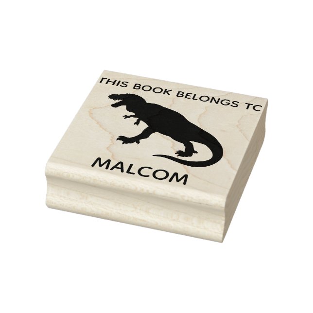 Carimbo De Borracha Este Livro Pertence A Crianças De Dinossauro T-Rex (Carimbo)