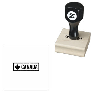 Carimbo De Borracha Estilo Retangular Logotipo do Canadá Impresso em P