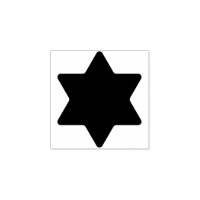 Estrela de Davi básica de cor sólida de 2,5 cm
