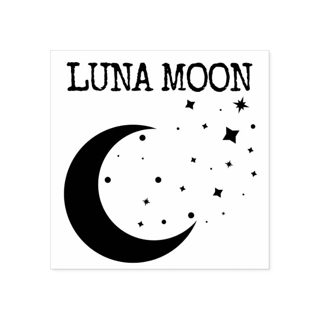 Carimbo De Borracha Estrelas da Lua (Impressão)
