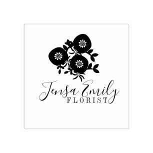 Carimbo De Borracha Estúdio de Artista de Logotipo de Buquê Floral Flo
