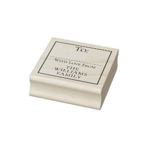 Carimbo De Borracha Etiqueta de presentes de Natal para / de nome da f