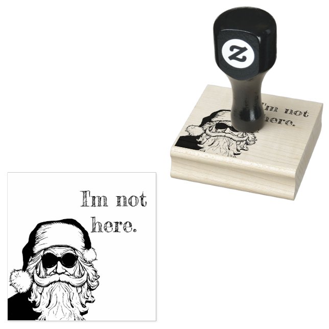 Carimbo De Borracha "Eu não estou aqui" WhIMSIGOTH HOLIDAY (Carimbado)