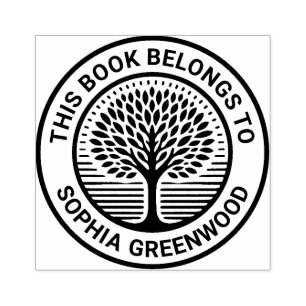 Carimbo De Borracha Ex-Libris - Árvore 03