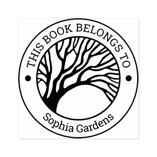 Carimbo De Borracha Ex-Libris - Árvore Incorporante (Impressão)