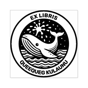 Carimbo De Borracha Ex-Libris - Baleia Branca