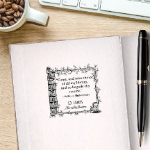 Ex Libris Biblioteca Shakespeare Prateleira Vintag