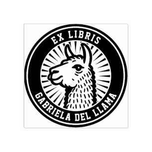 Carimbo De Borracha Ex-Libris - Campeão de Llama
