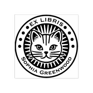 Carimbo De Borracha Ex Libris - Cat