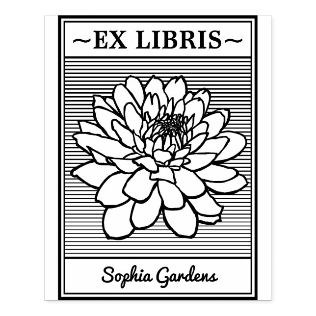 Carimbo De Borracha Ex-Libris - Chrysanthemum (Impressão)
