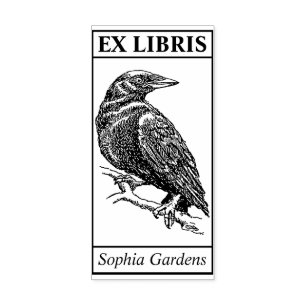 Carimbo De Borracha Ex-Libris - Crow