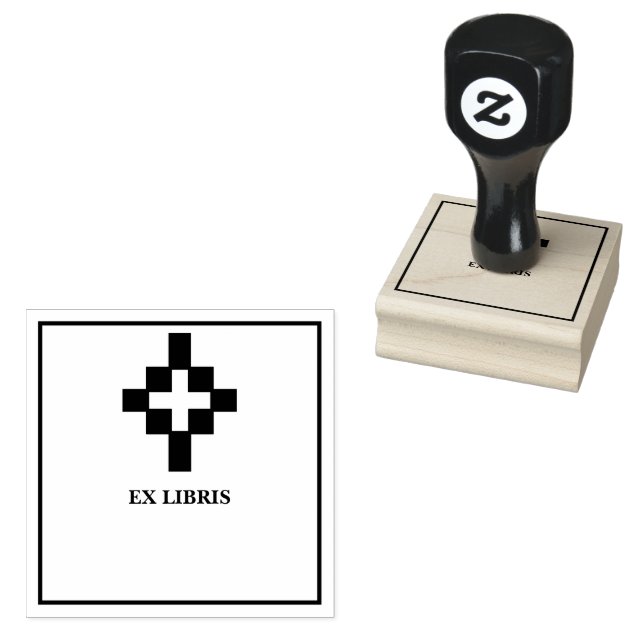 Carimbo De Borracha Ex-libris cruz (Carimbado)