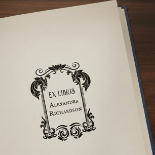 Carimbo De Borracha Ex Libris Elegante
