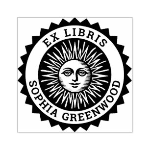 Carimbo De Borracha Ex-Libris - Face Solar