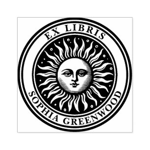 Carimbo De Borracha Ex-Libris - Face Solar 2