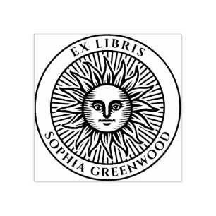 Carimbo De Borracha Ex-Libris - Face Solar 3