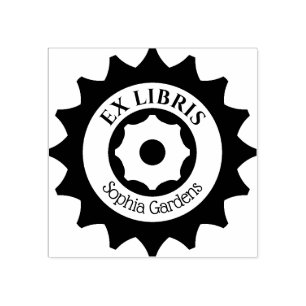 Carimbo De Borracha Ex-Libris Gears