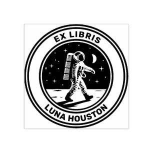 Carimbo De Borracha Ex Libris - Marcha das Luas