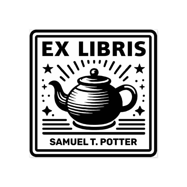 Carimbo De Borracha Ex-Libris - Partido Tea (Impressão)