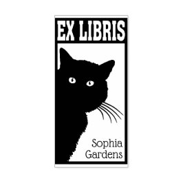 Carimbo De Borracha Ex Libris Peeping Black