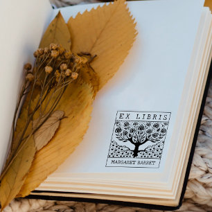 Carimbo De Borracha Ex Libris Personalizada, Livro de Árvores