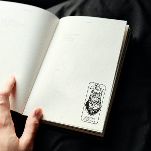 Carimbo De Borracha Ex Libris Personalizado, Livro da Biblioteca do Lo