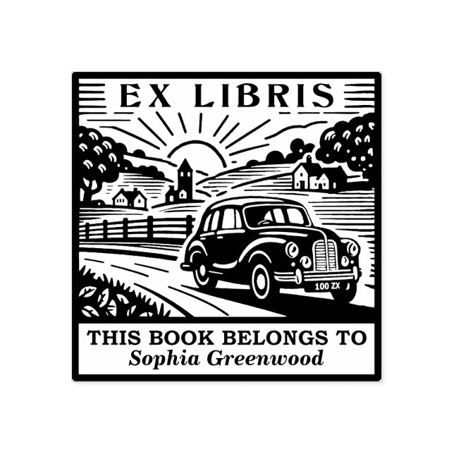Carimbo De Borracha Ex Libris - Unidade de País (Impressão)