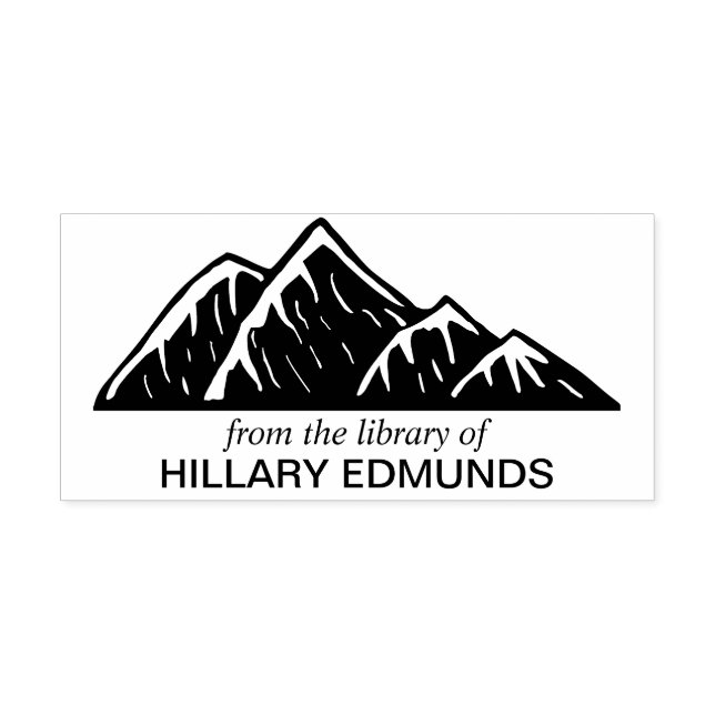 Carimbo De Borracha Ex-Montanhas Libris (Impressão)