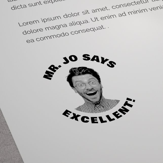 Carimbo De Borracha Excelente Foto do Professor Engraçado Personalizad (Criador carregado)