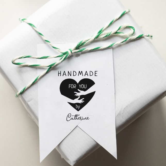 Carimbo De Borracha Fabricado manualmente por (nome personalizado) (Criador carregado)