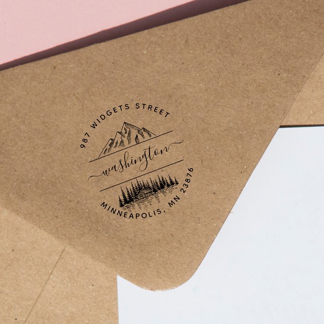 Carimbo De Borracha Faça sua própria paisagem russa de floresta (Criador carregado)