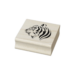 Carimbo De Borracha Face de Tigre