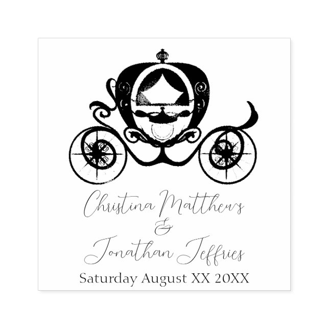 Carimbo De Borracha Fada, Princesa Carruagem e Nomes Personalizados (Impressão)