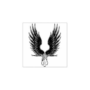 Carimbo De Borracha Fallen Angel Woman Original Art
