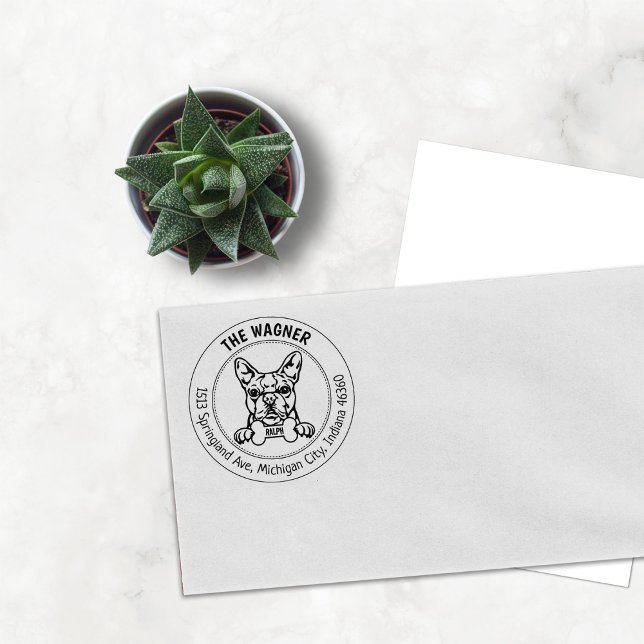 Carimbo De Borracha Família de Endereços de Devolução de Cachorro de B (Criador carregado)