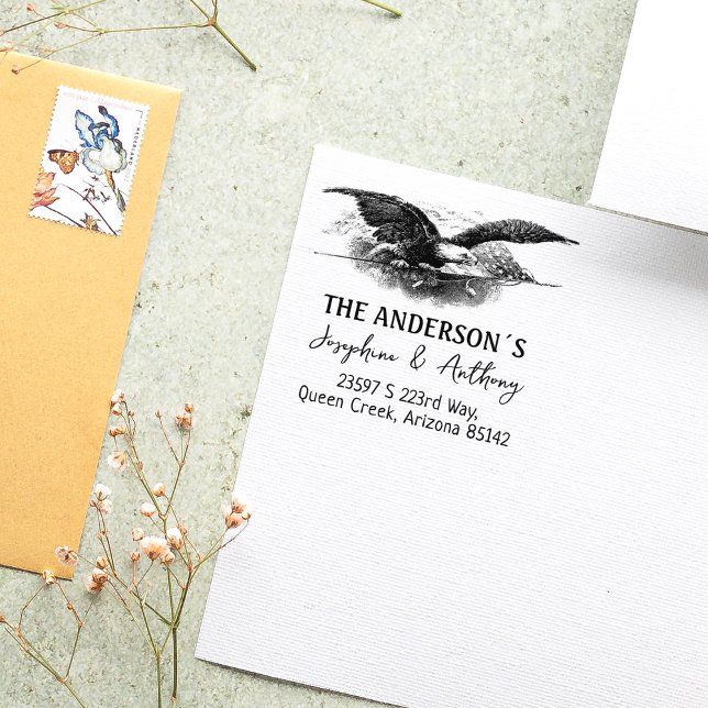 Carimbo De Borracha Família de Endereços de Retorno Personalizado da Á (Criador carregado)