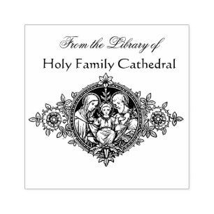 Carimbo De Borracha Família santamente Jesus Mary St Joseph