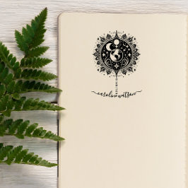 Carimbo De Borracha Fantasia vintage de árvore da biblioteca de