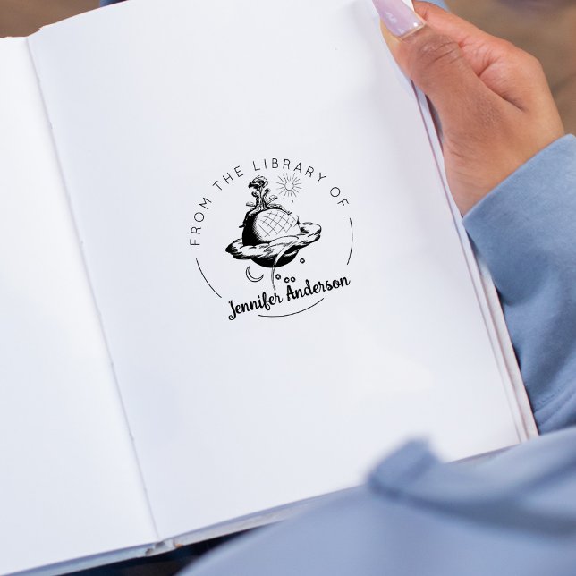 Carimbo De Borracha Fantasy Man Women Reading, Da Biblioteca De, (Criador carregado)