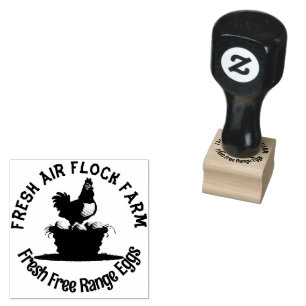 Carimbo De Borracha Farmhouse Hen Personalizado Ovo