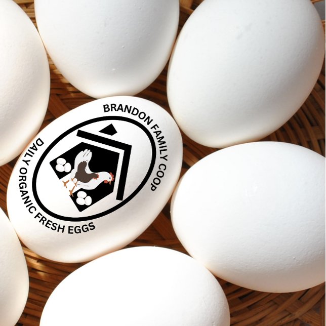 Carimbo De Borracha Farmhouse Ovo Cartonagem Cartonagem Ovos Frescos O (Criador carregado)