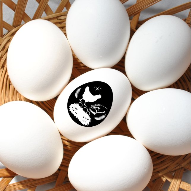 Carimbo De Borracha Farmhouse Ovo Cartonagem Galinha Fazenda Ovos de Ó (Criador carregado)